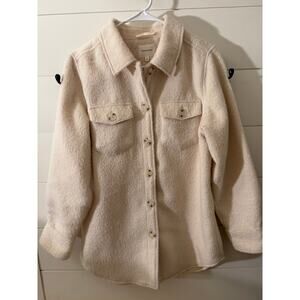 7Diamonds Women’s White/Cream Wool like Jacket Size Small